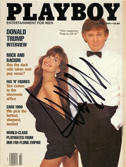 1990 Donald Trump Autographed Playboy Magazine (JSA)